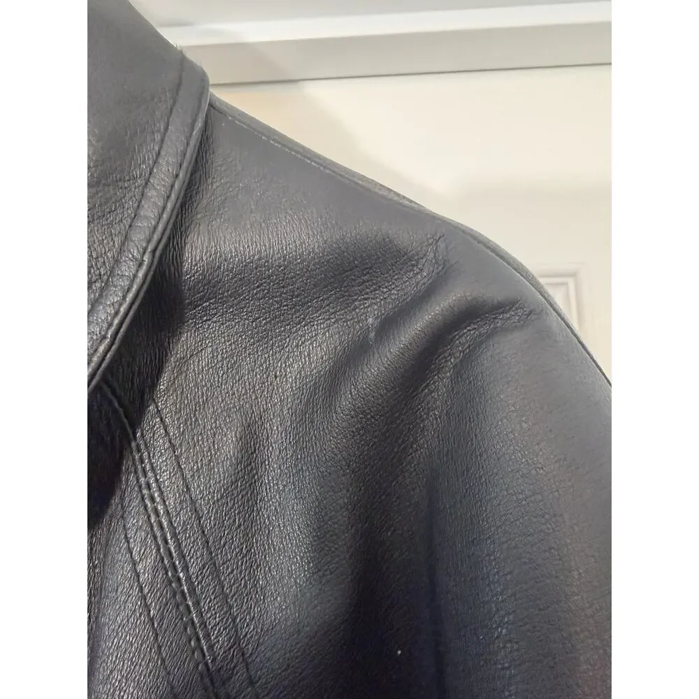 Black Leather Jacket by Duncan Row this vintage